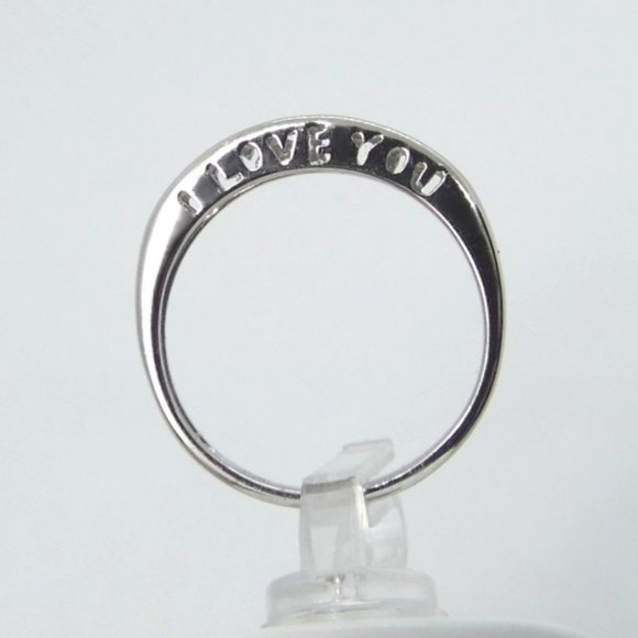10KW Gold Diamond Band I LOVE YOU Ring - Picture 8 of 9